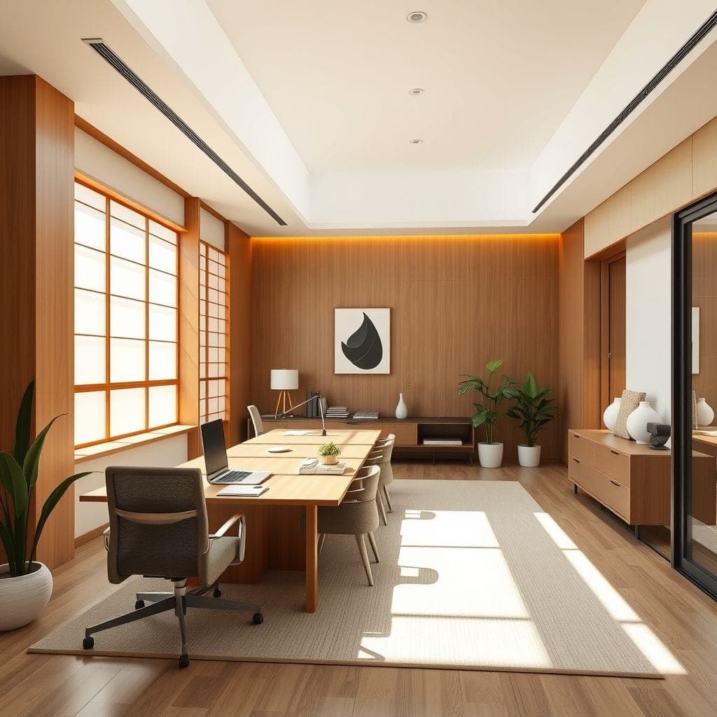 Japandi Office design example 3