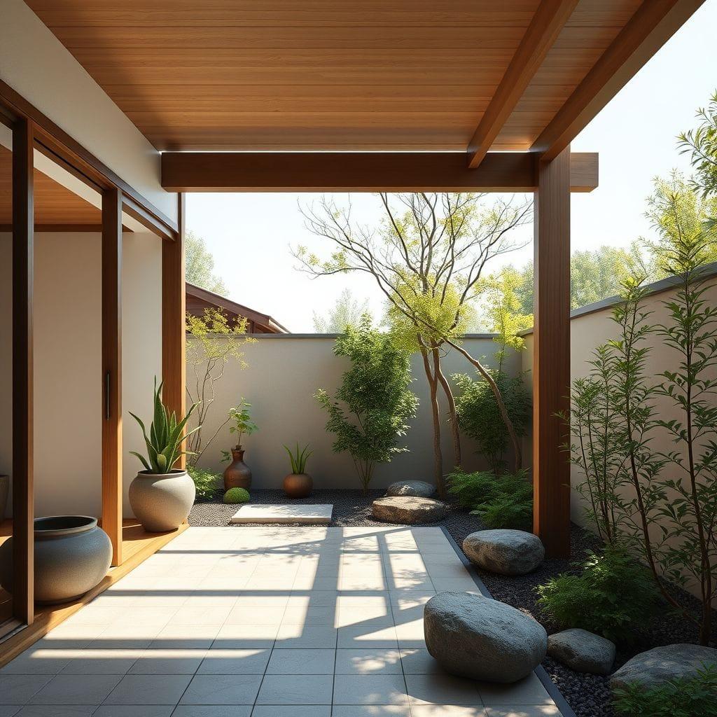 Japandi Outdoor Garden design example 1