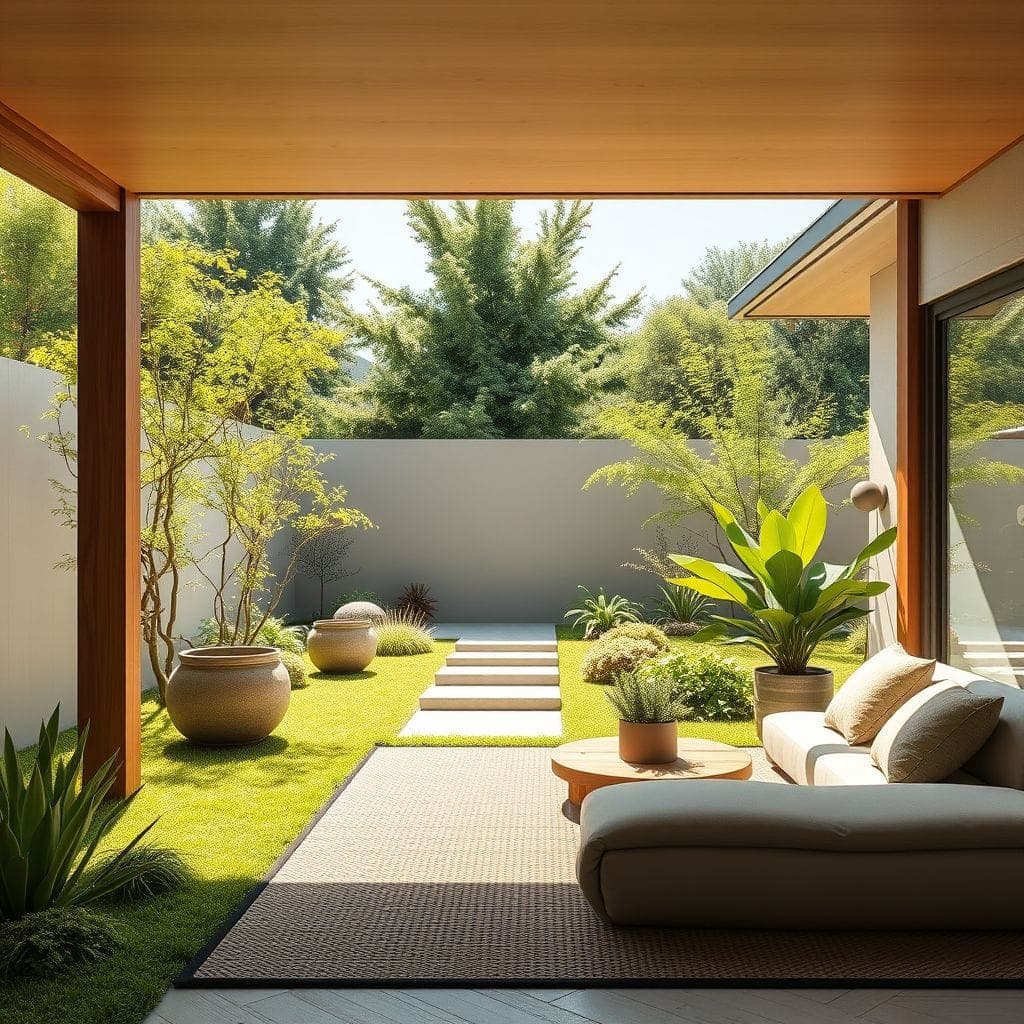 Japandi Outdoor Garden design example 4