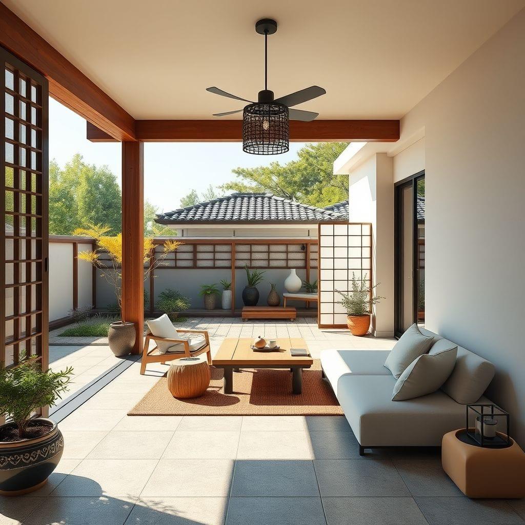 Japandi Outdoor Patio design example 1