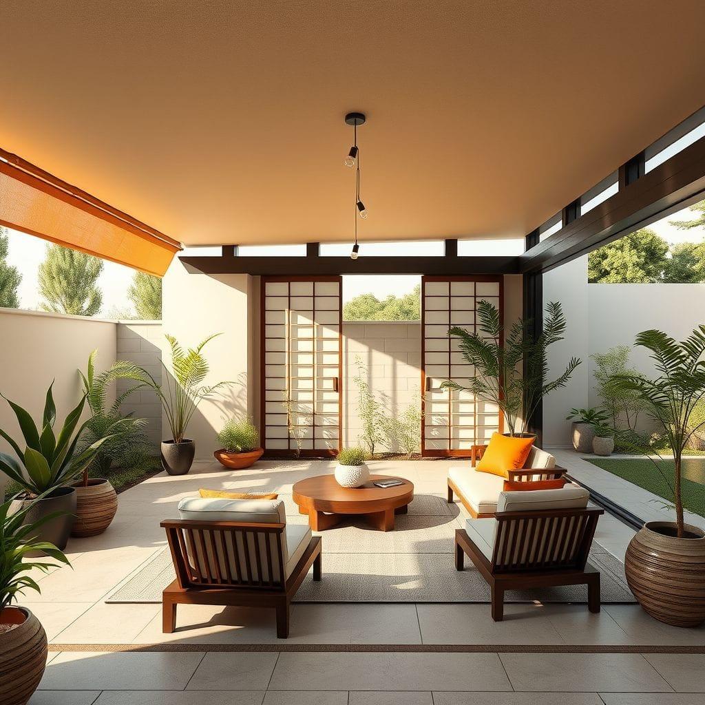 Japandi Outdoor Patio design example 2