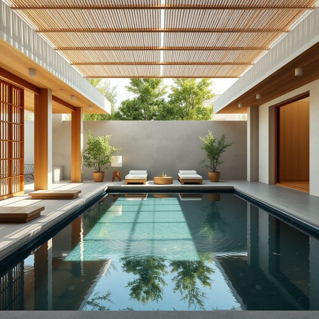 Japandi Outdoor Pool Area design example 2