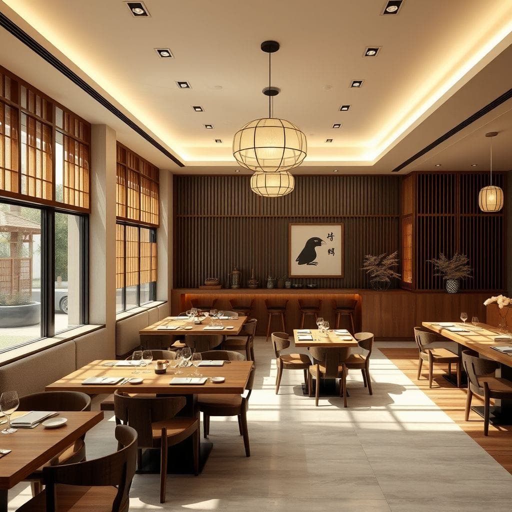 Japandi Restaurant design example 1