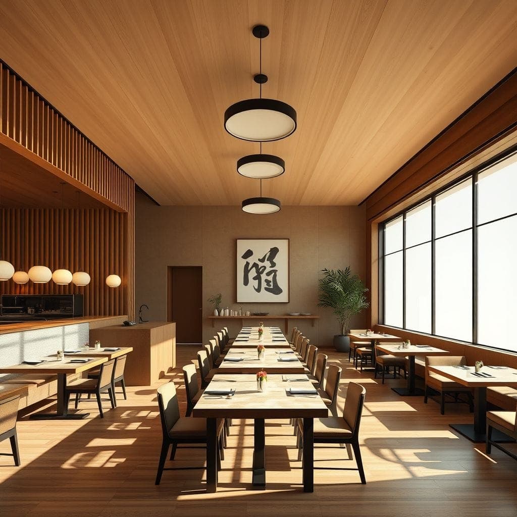 Japandi Restaurant design example 4