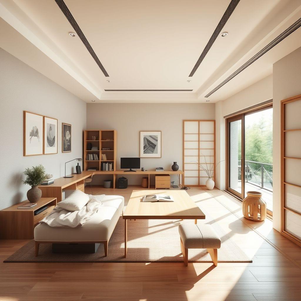 Japandi Study Room design example 1