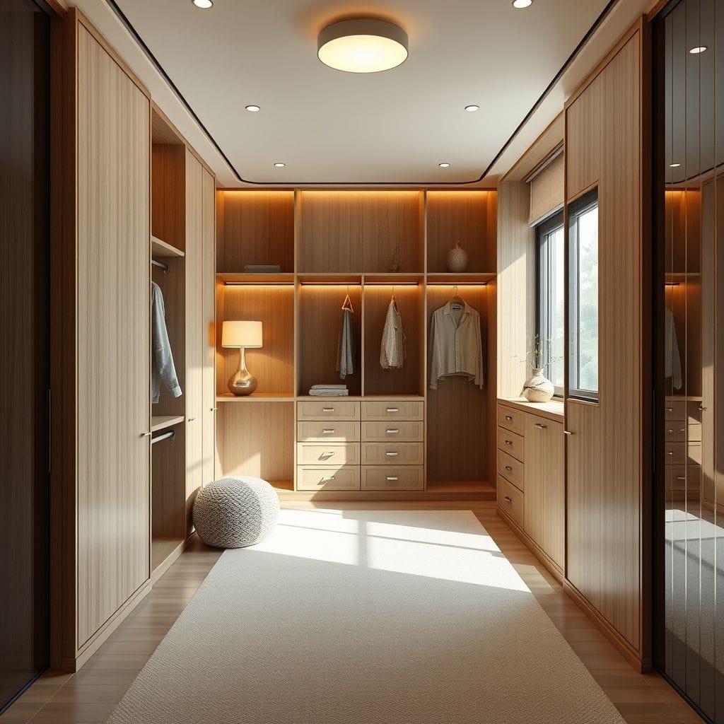 Japandi Walk-in Closet design example 3