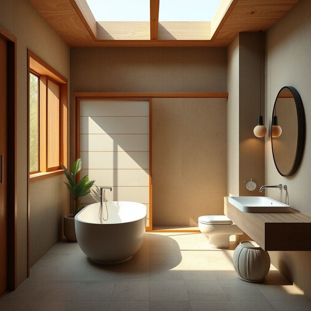 Japanese Design Bathroom design example 1
