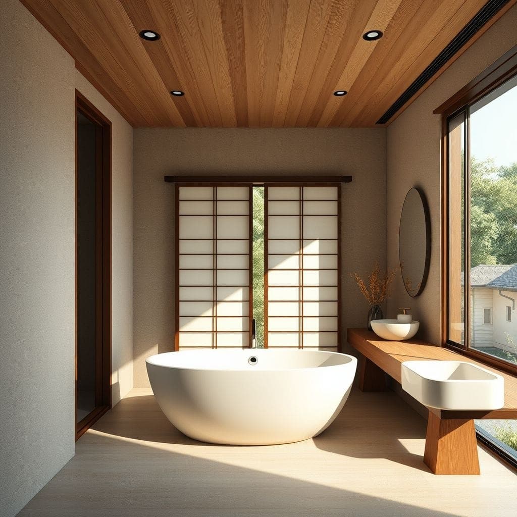 Japanese Design Bathroom design example 2