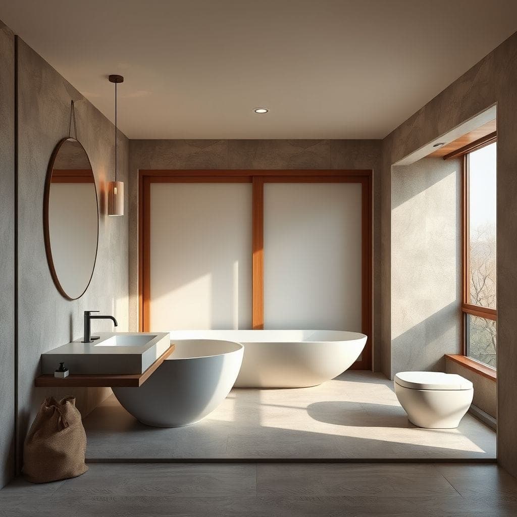 Japanese Design Bathroom design example 4