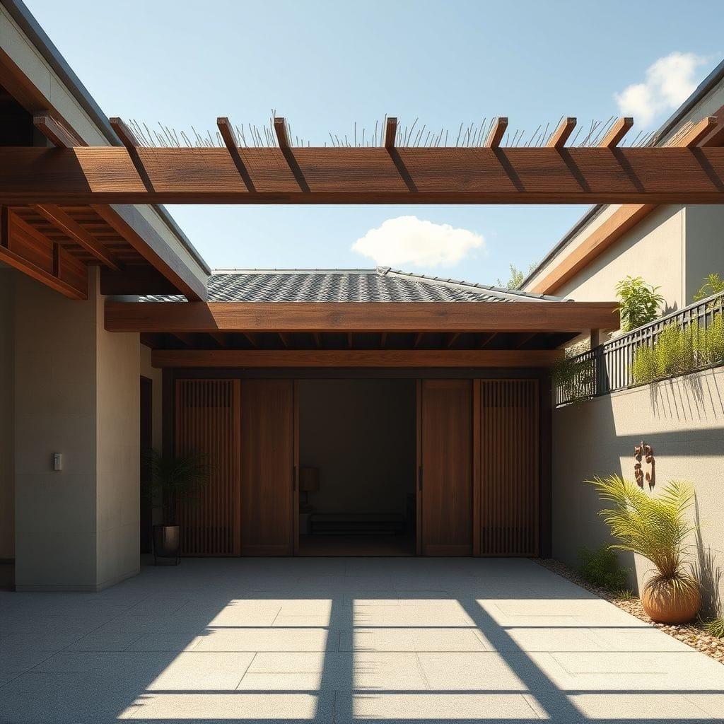Japanese Design Carport design example 2