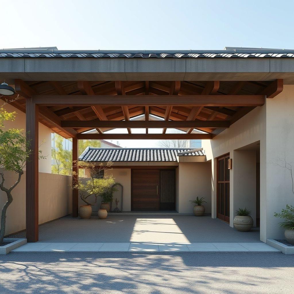 Japanese Design Carport design example 3