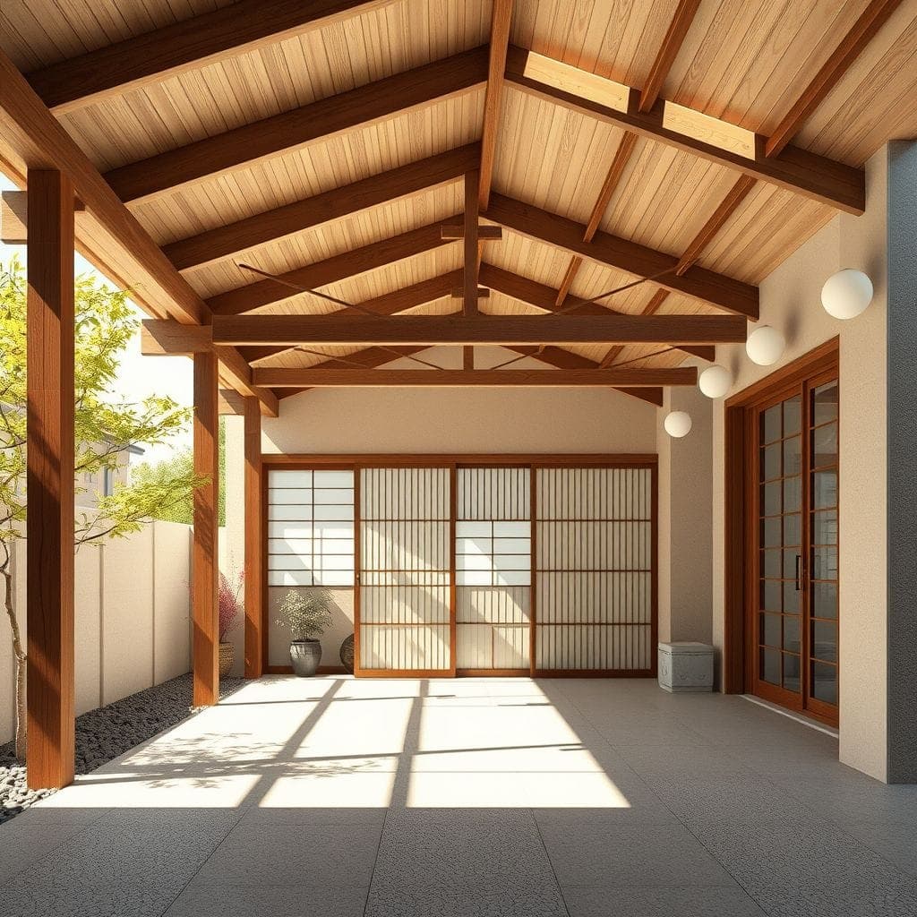 Japanese Design Carport design example 4