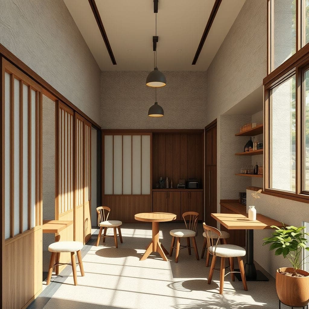Japanese Design Coffee Shop design example 3