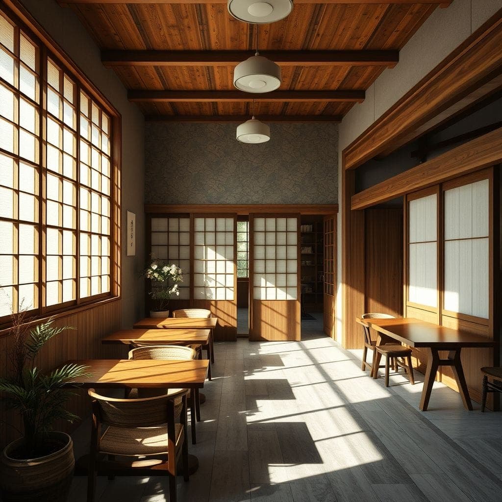 Japanese Design Coffee Shop design example 4
