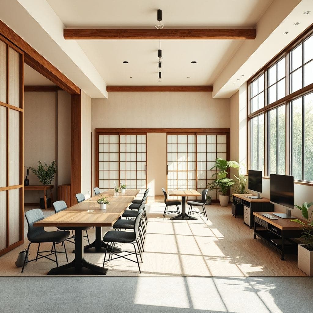 Japanese Design Coworking Space design example 2