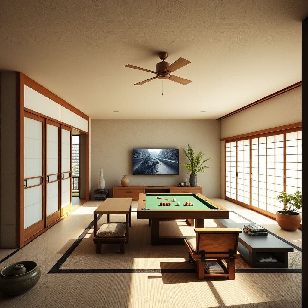 Japanese Design Game Room design example 2