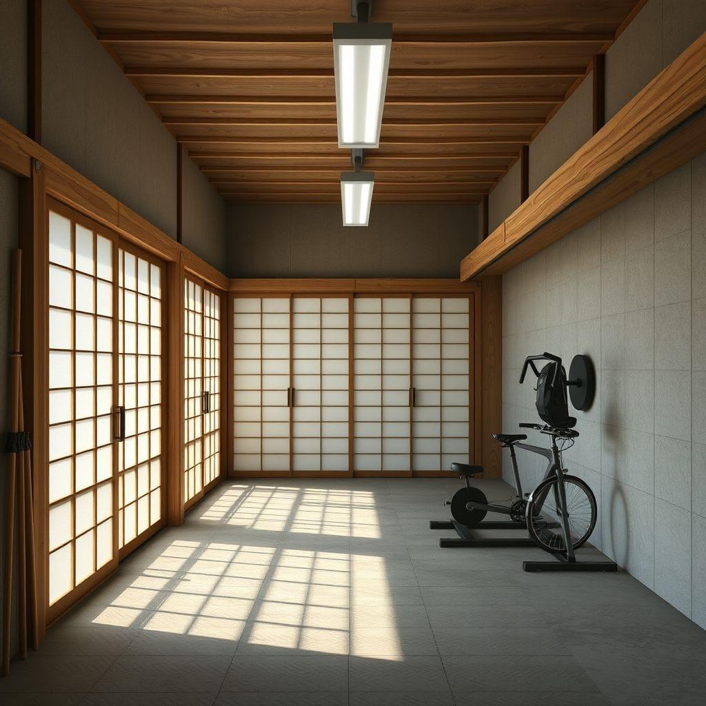 Japanese Design Garage Gym design example 4