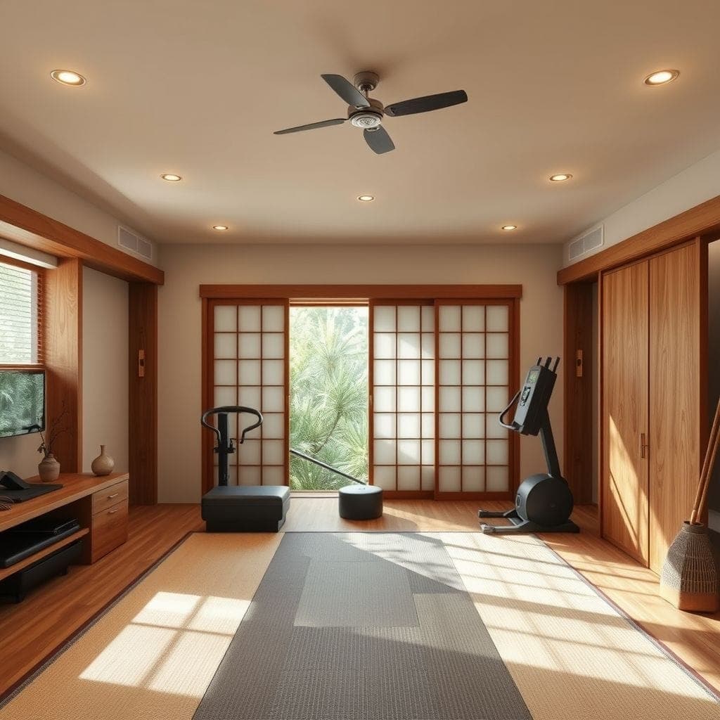 Japanese Design Home Gym design example 1