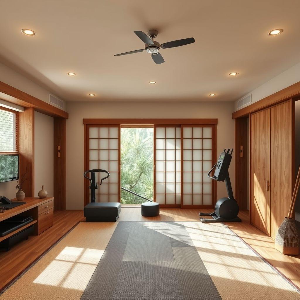 Japanese Design Home Gym design example 1
