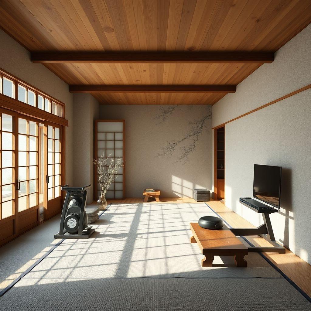Japanese Design Home Gym design example 2