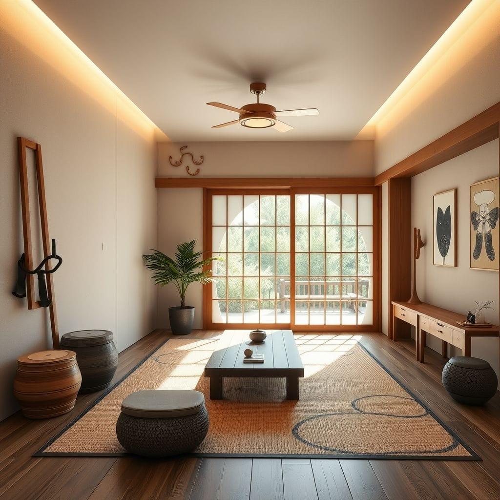 Japanese Design Home Gym design example 3