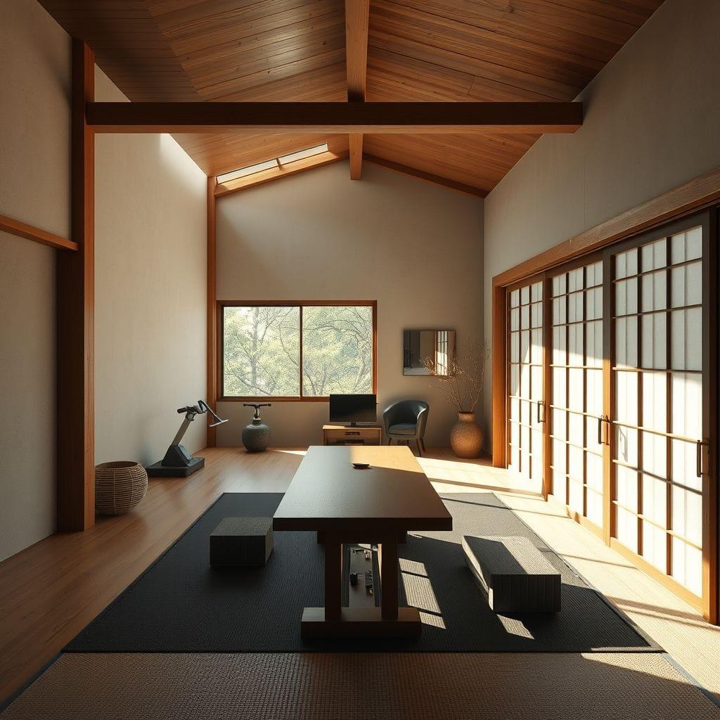 Japanese Design Home Gym design example 4