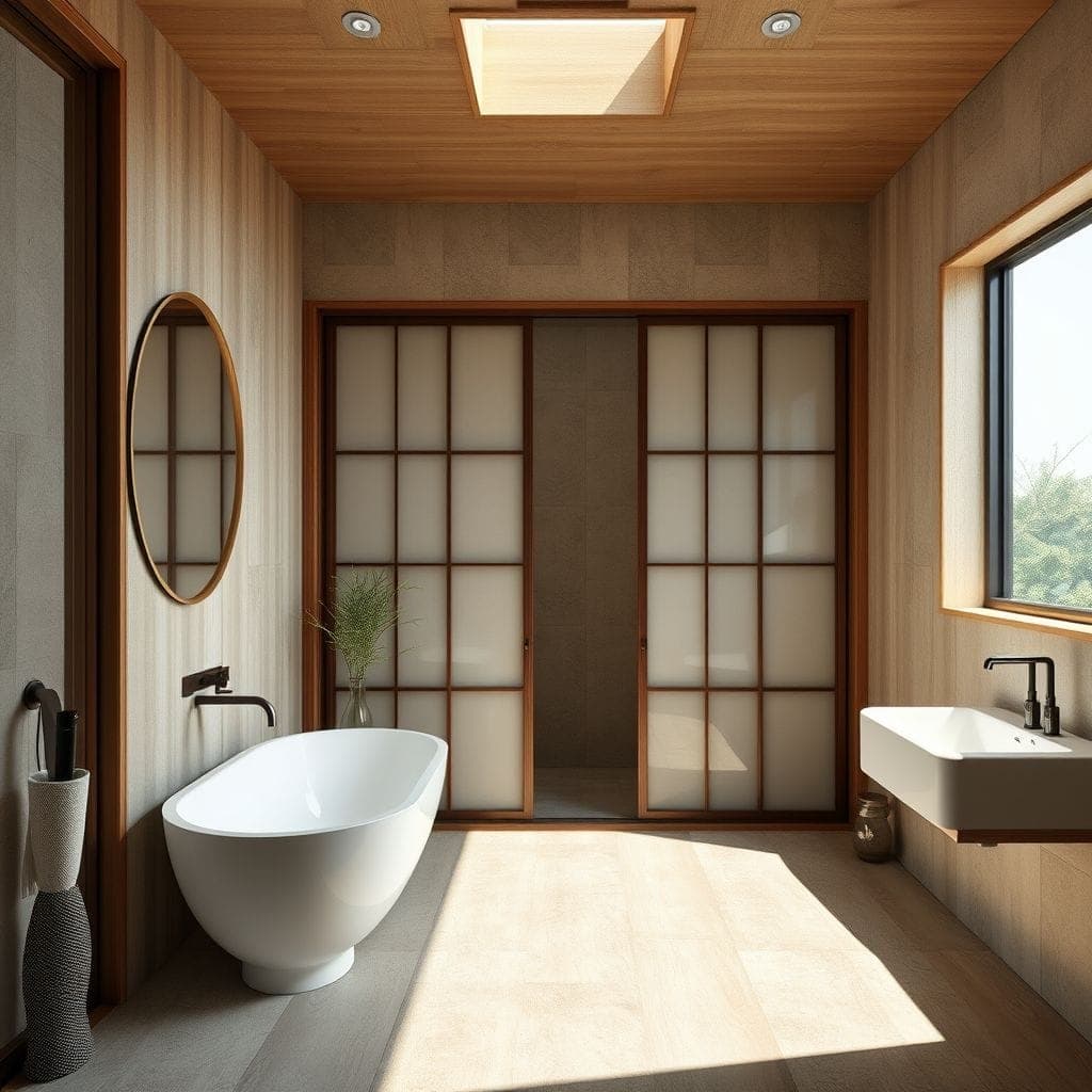 Japanese Design Hotel Bathroom design example 2