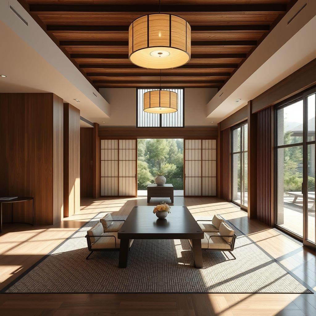 Japanese Design Hotel Lobby design example 3