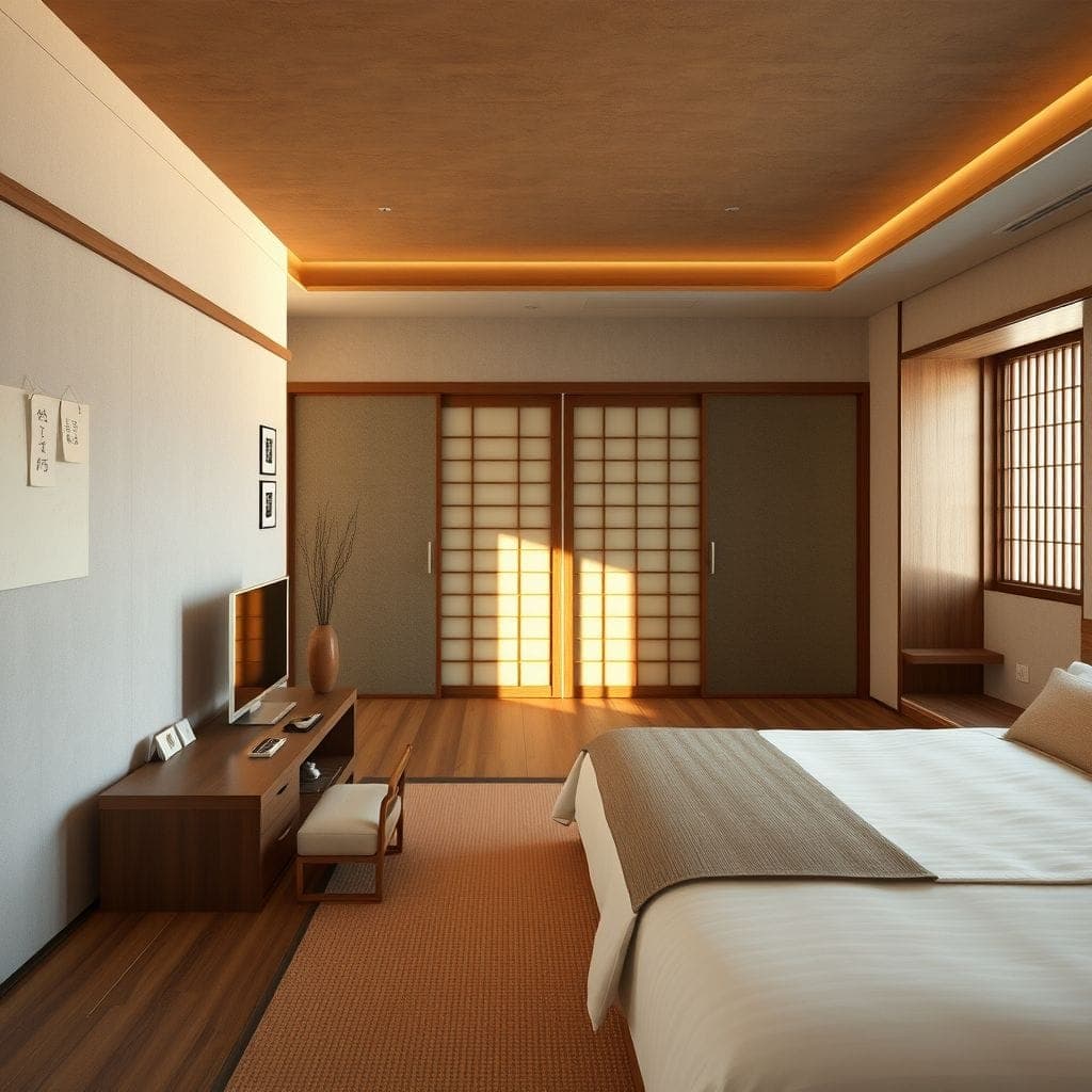 Japanese Design Hotel Room design example 2