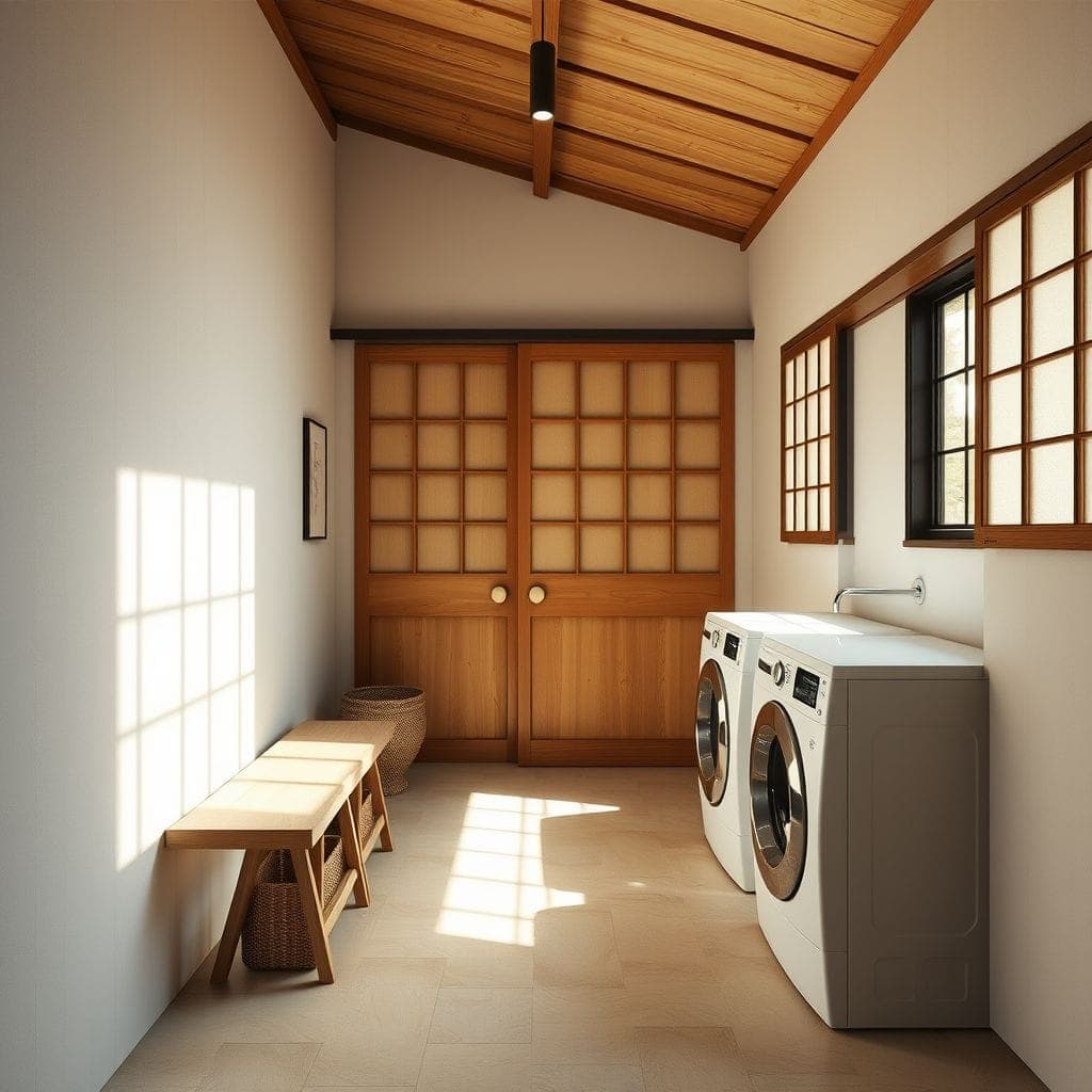 Japanese Design Laundry Room design example 2