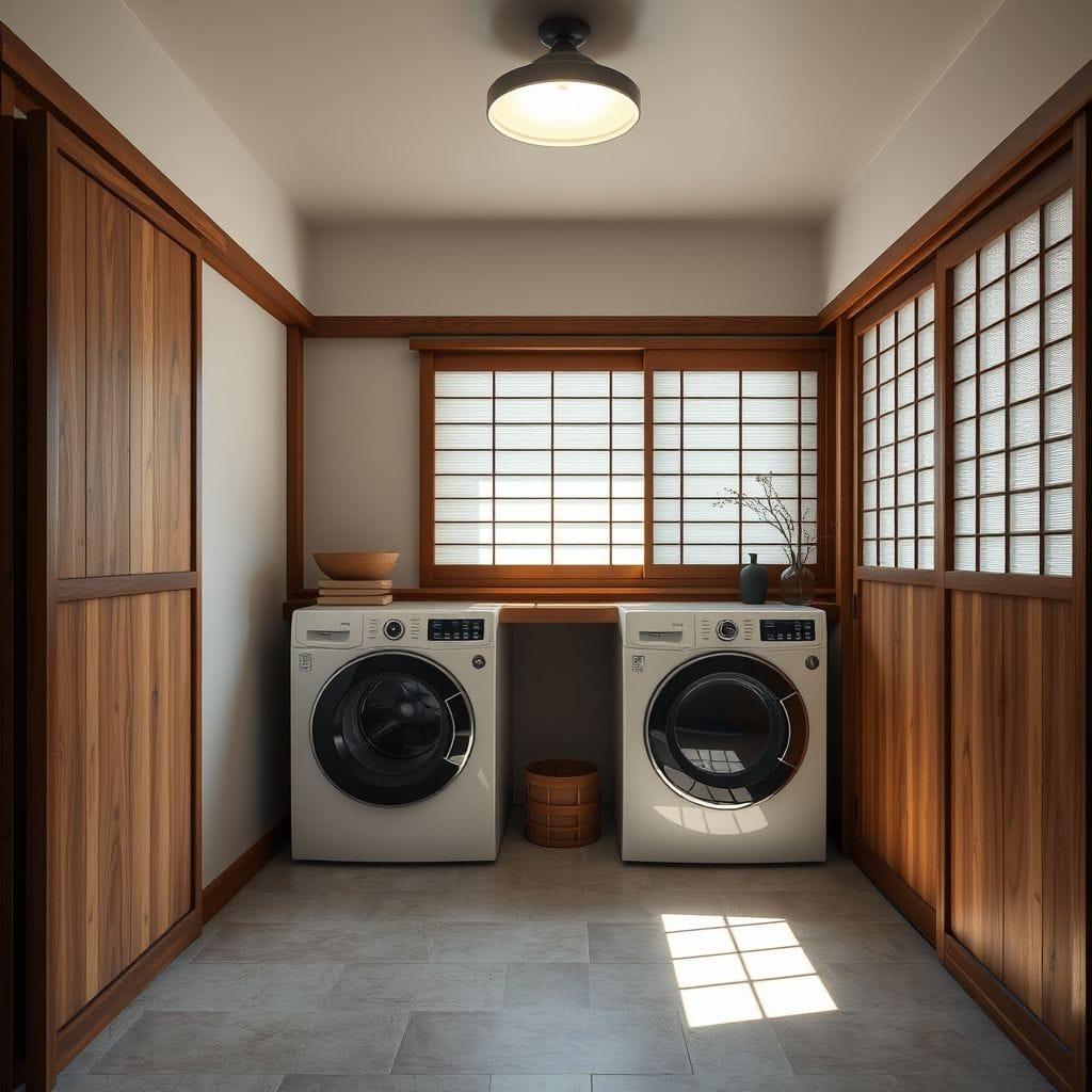 Japanese Design Laundry Room design example 4