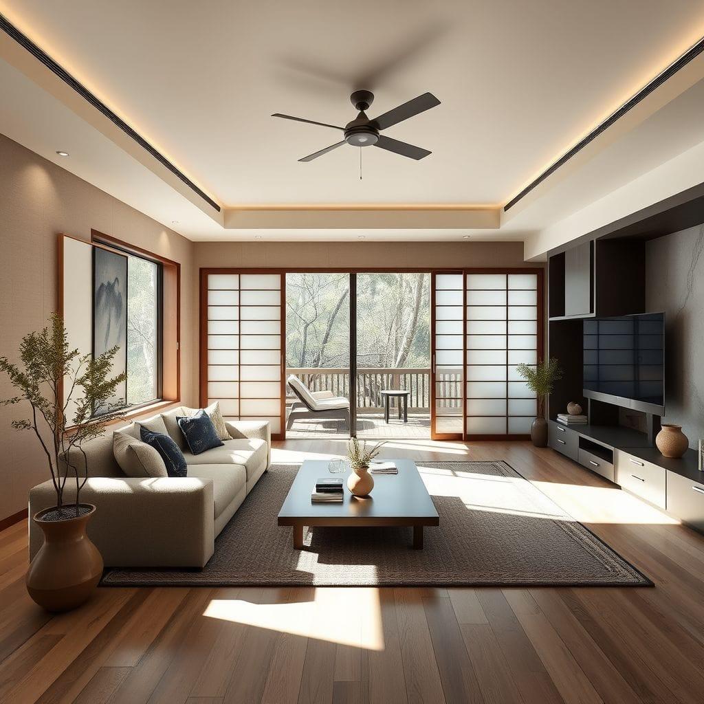 Japanese Design Living Room design example 2