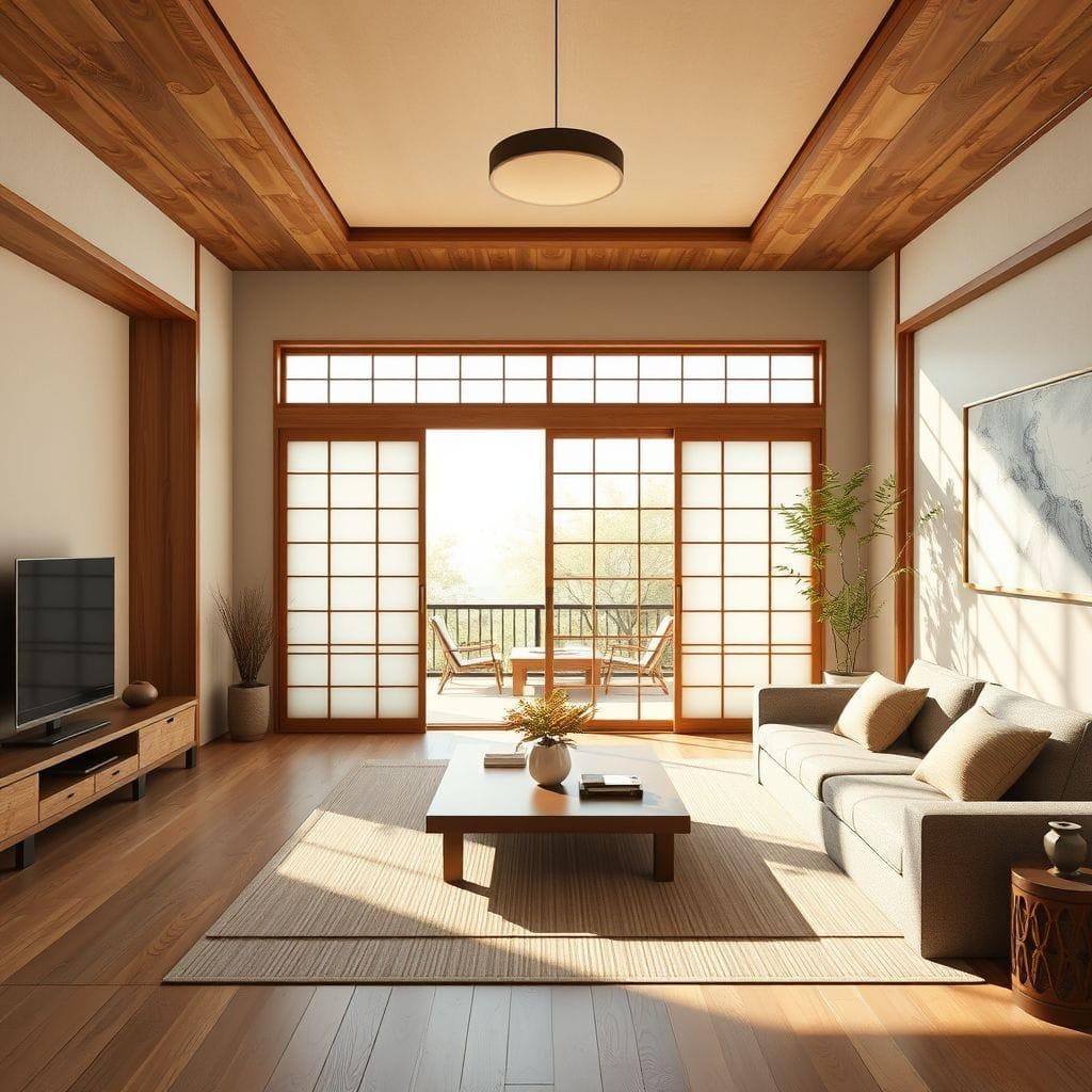Japanese Design Living Room design example 3