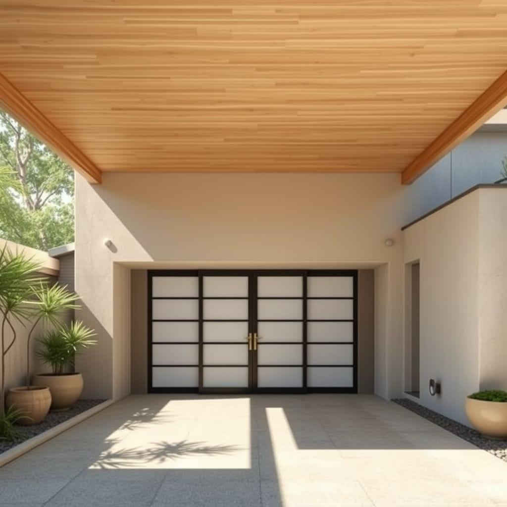 Japanese Design Outdoor Garage design example 4