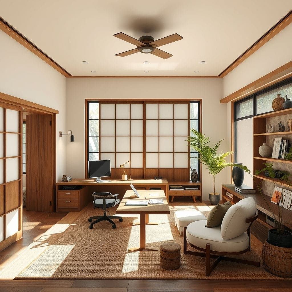 Japanese Design Study Room design example 1