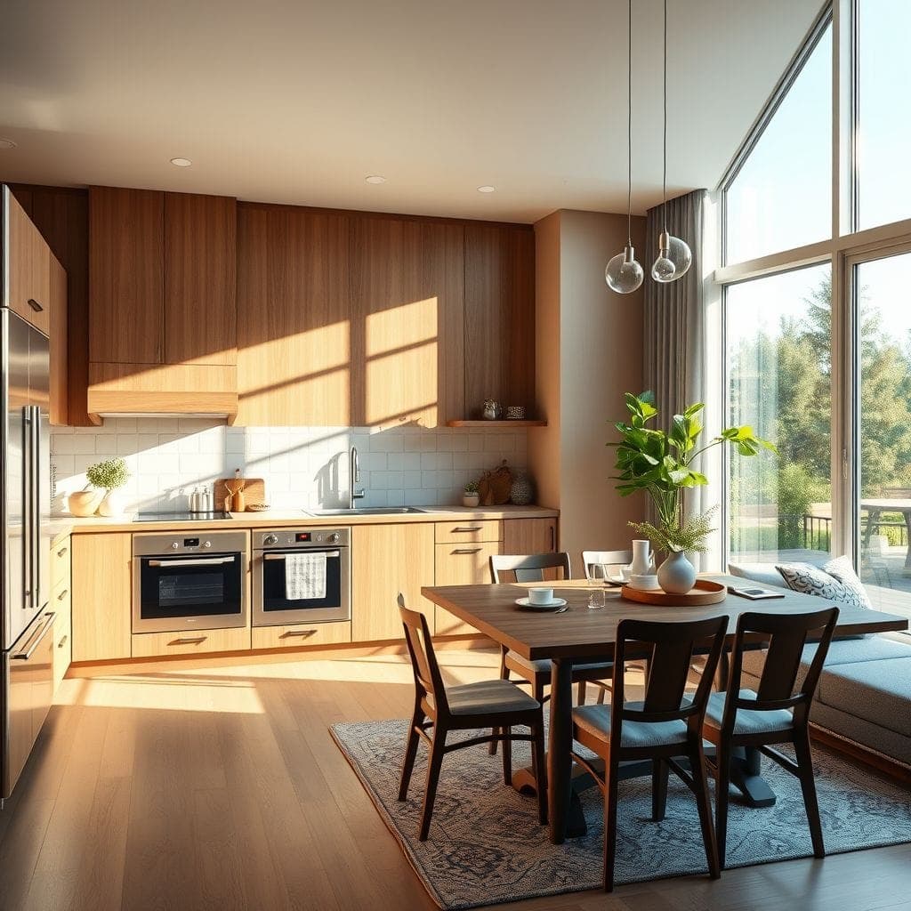  Kitchen Living Combo design example 2