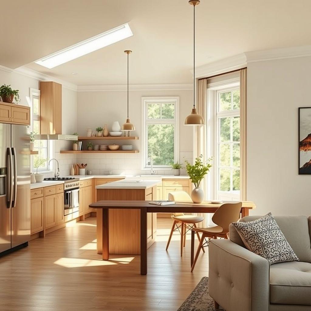  Kitchen Living Combo design example 3