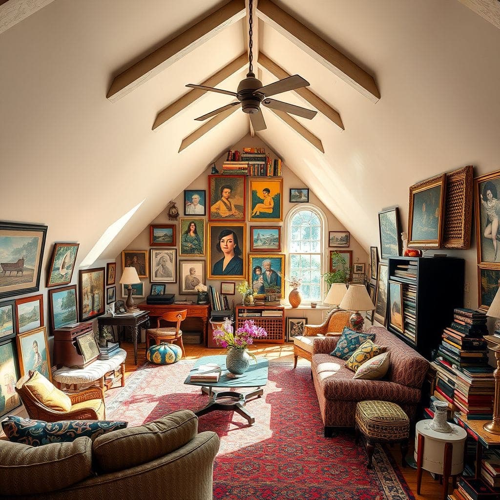 Maximalist Attic design example 1