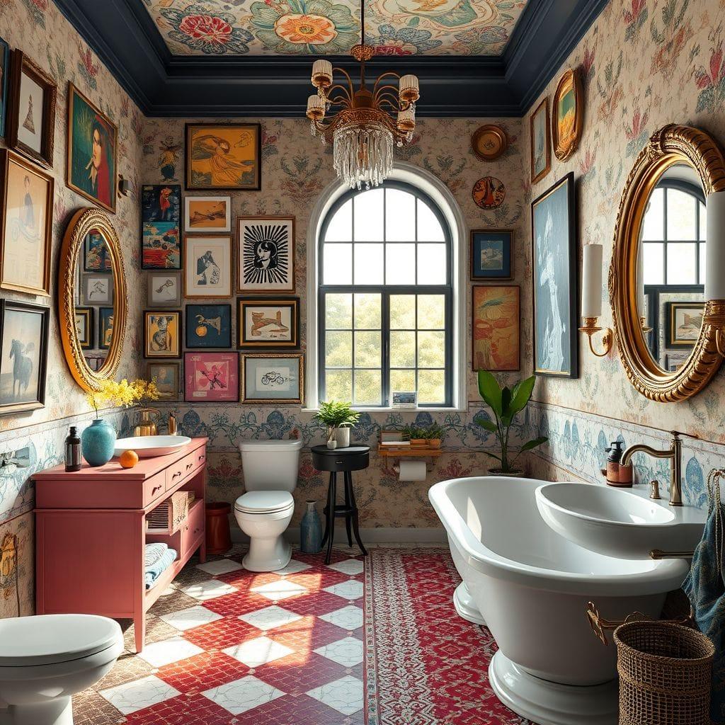 Maximalist Bathroom design example 1