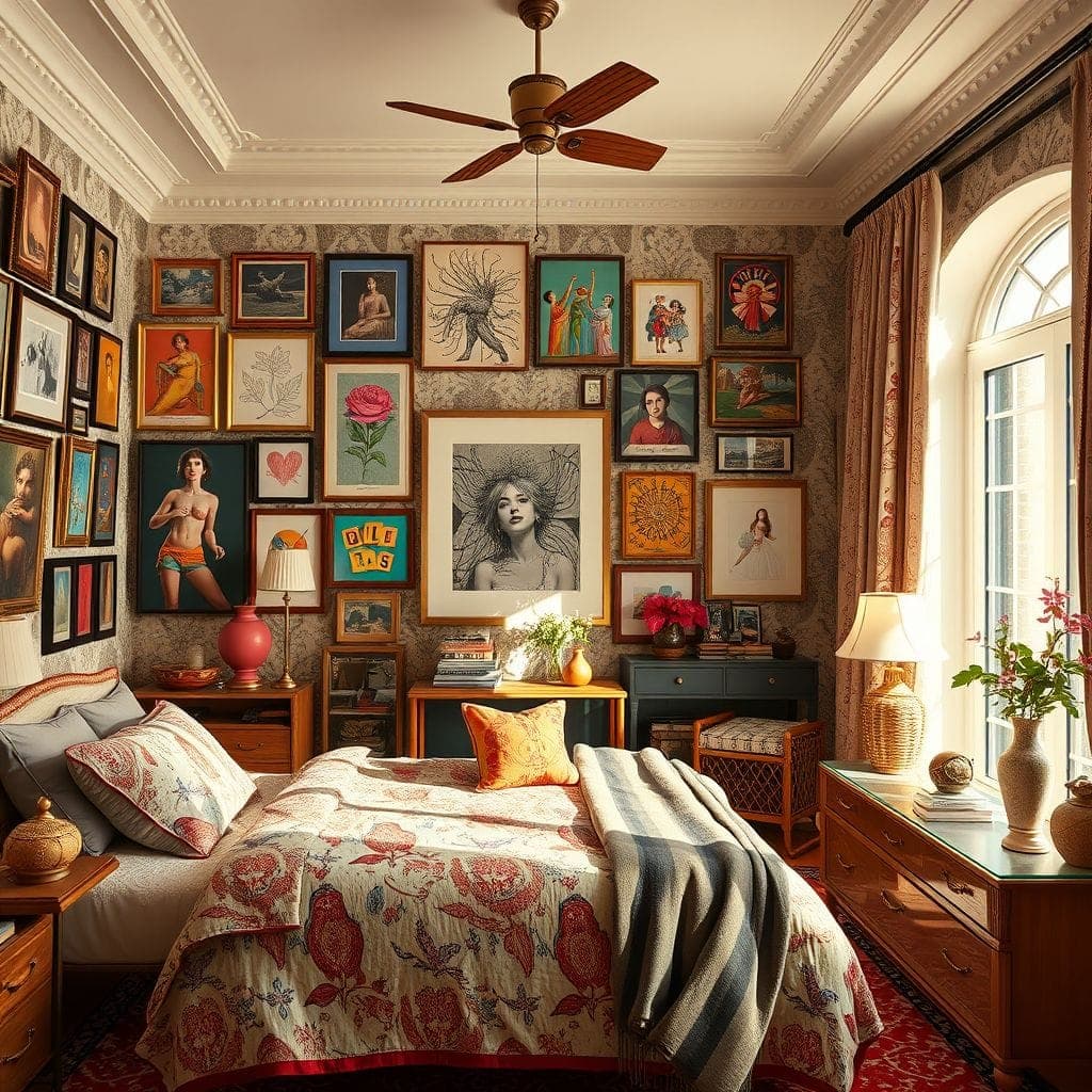 Maximalist Bedroom design example 4