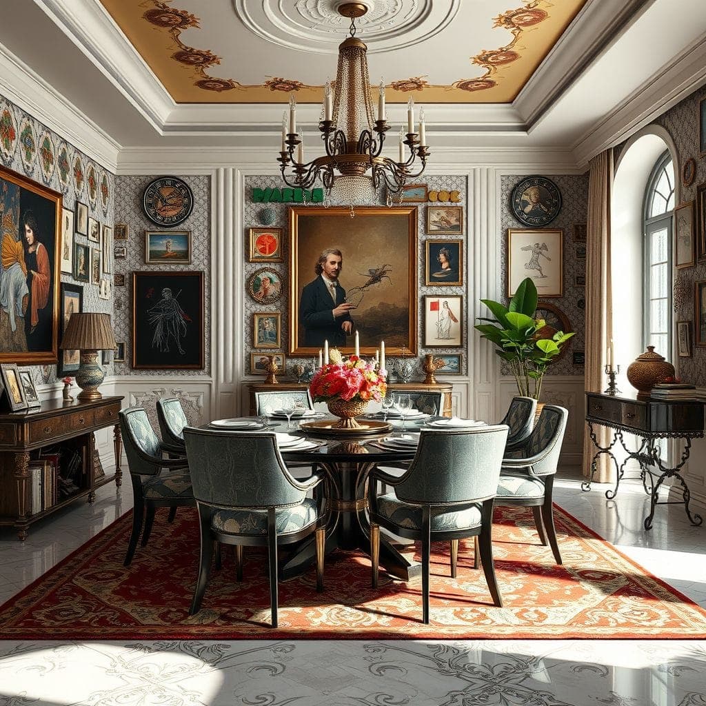 Maximalist Dining Room design example 1