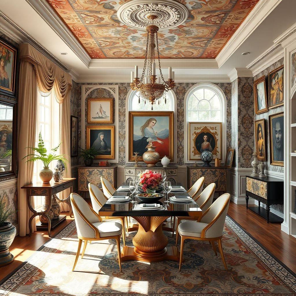 Maximalist Dining Room design example 4