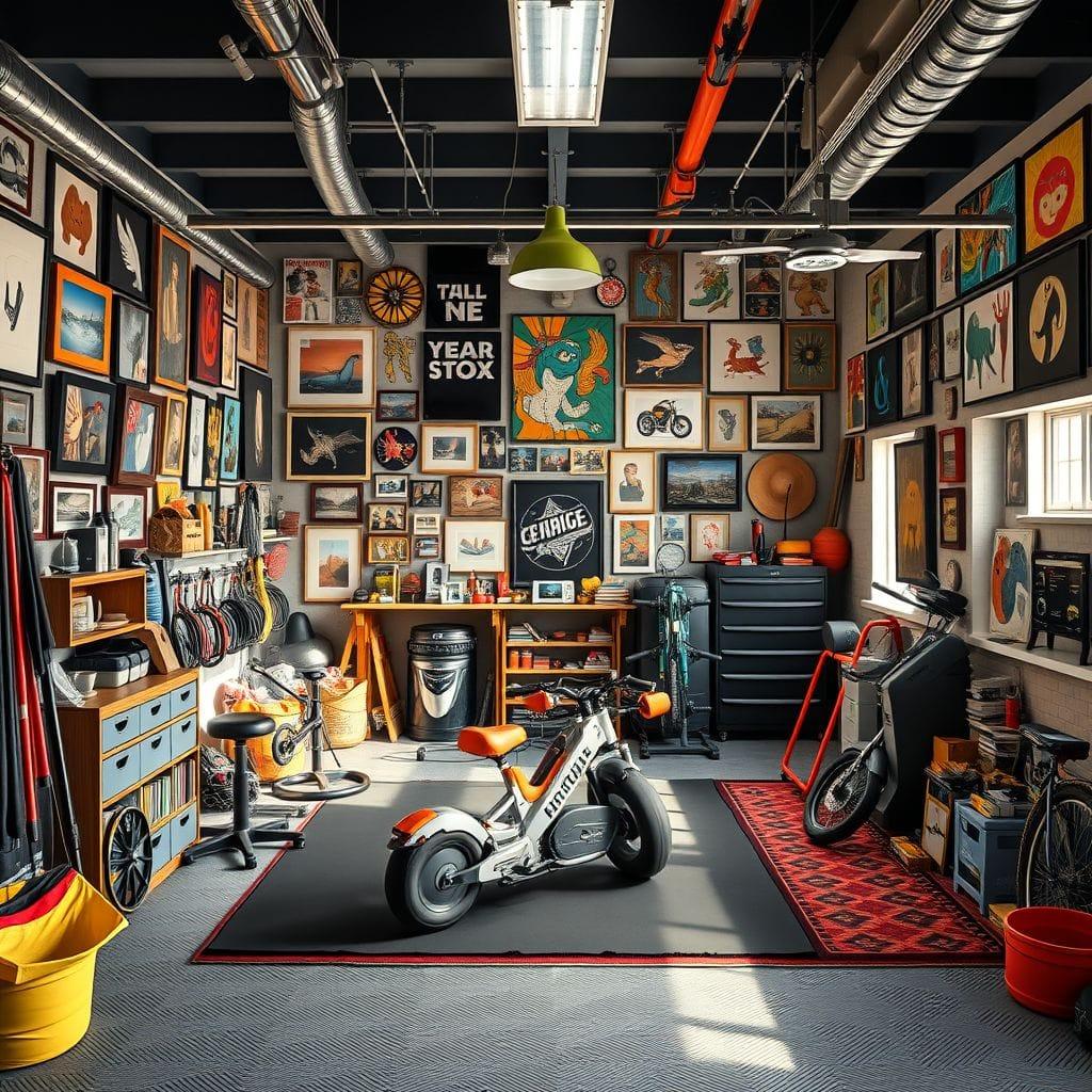 Maximalist Garage Gym design example 1