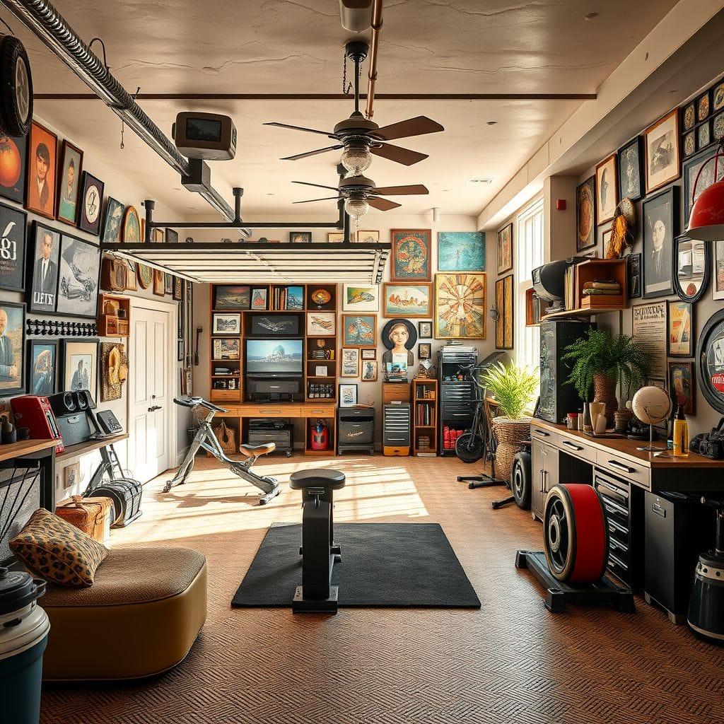 Maximalist Garage Gym design example 4