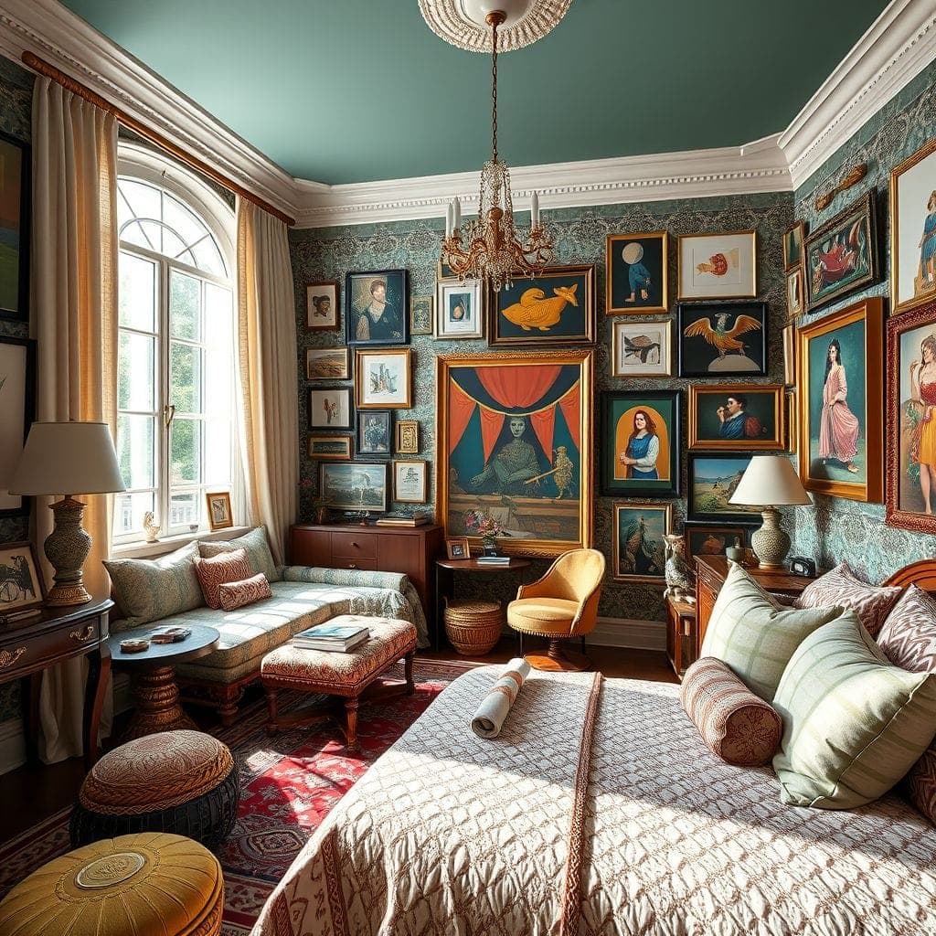 Maximalist Guest Room design example 4