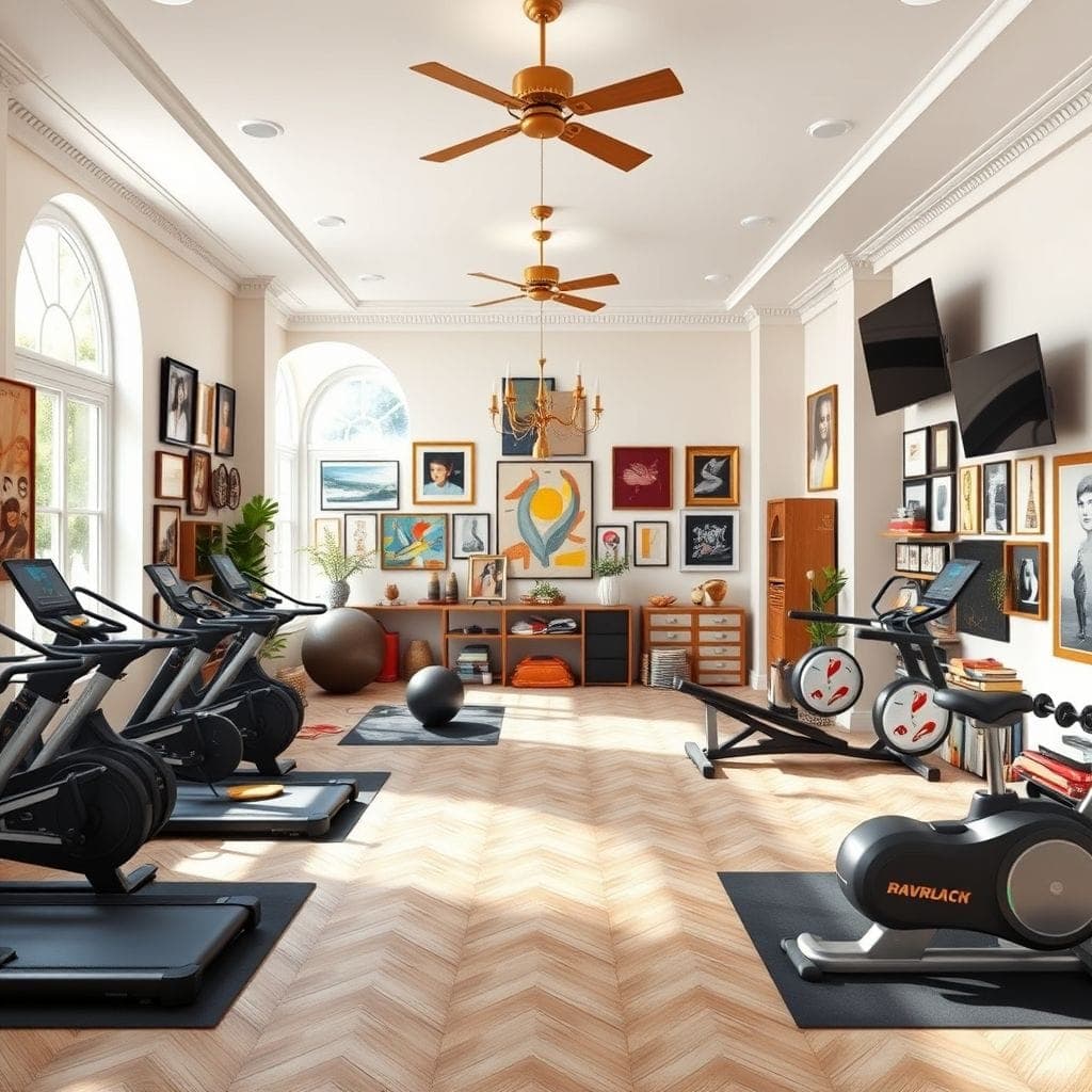 Maximalist Home Gym design example 4