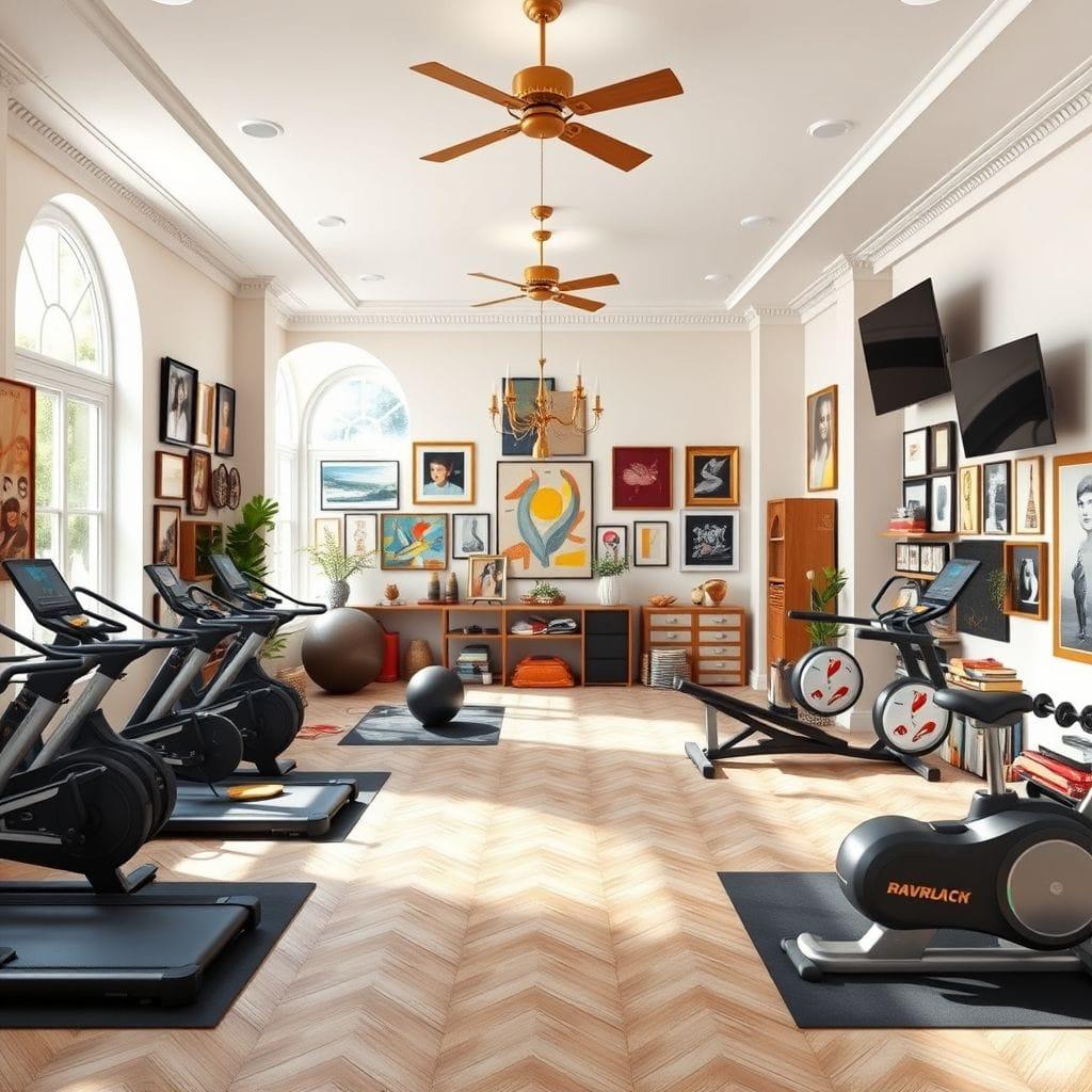 Maximalist Home Gym design example 4