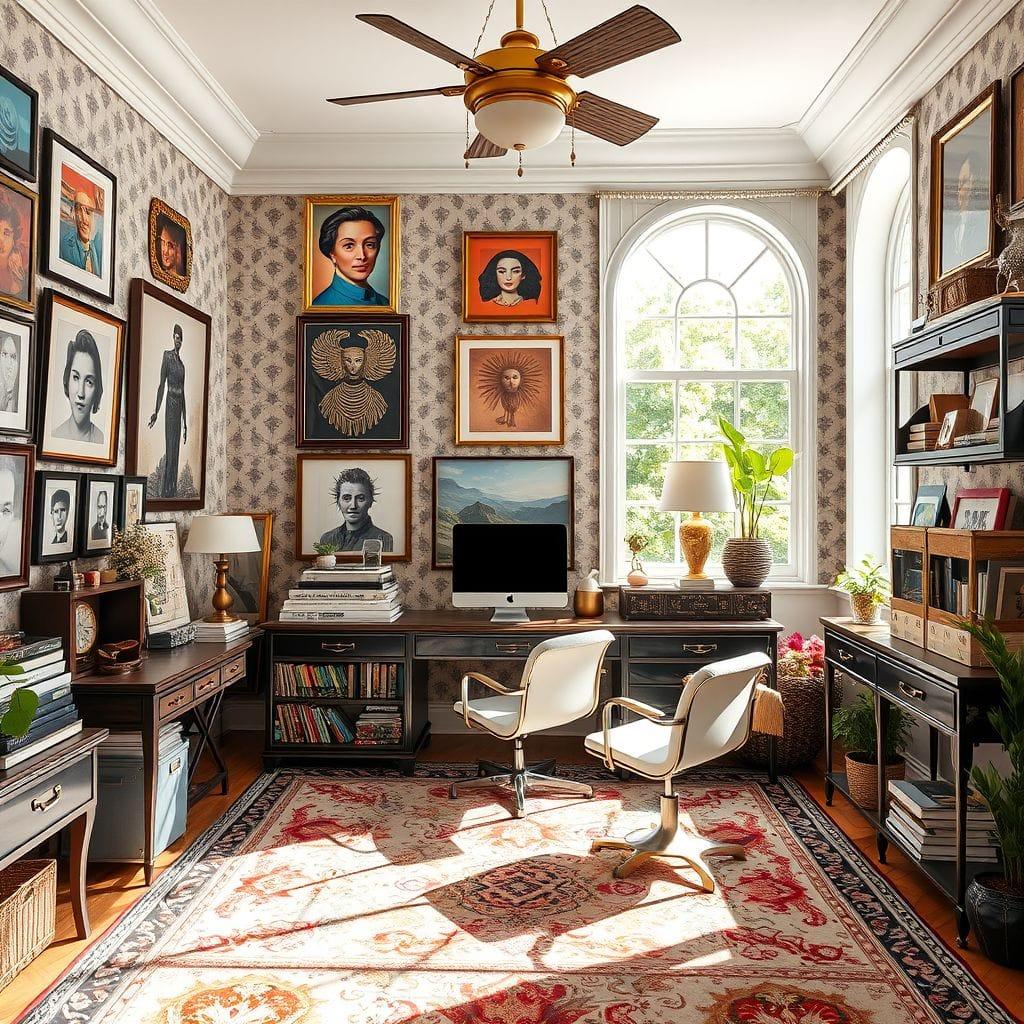 Maximalist Home Office design example 2
