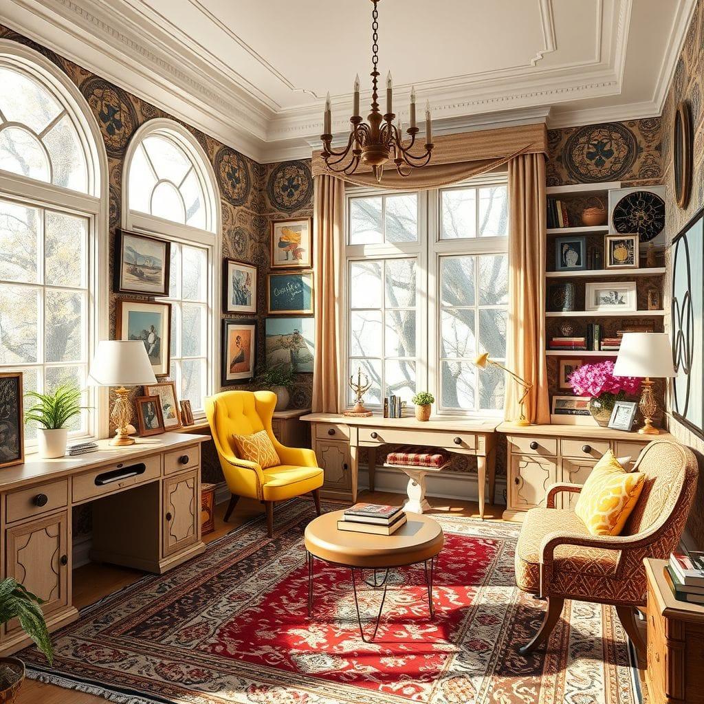 Maximalist Home Office design example 3