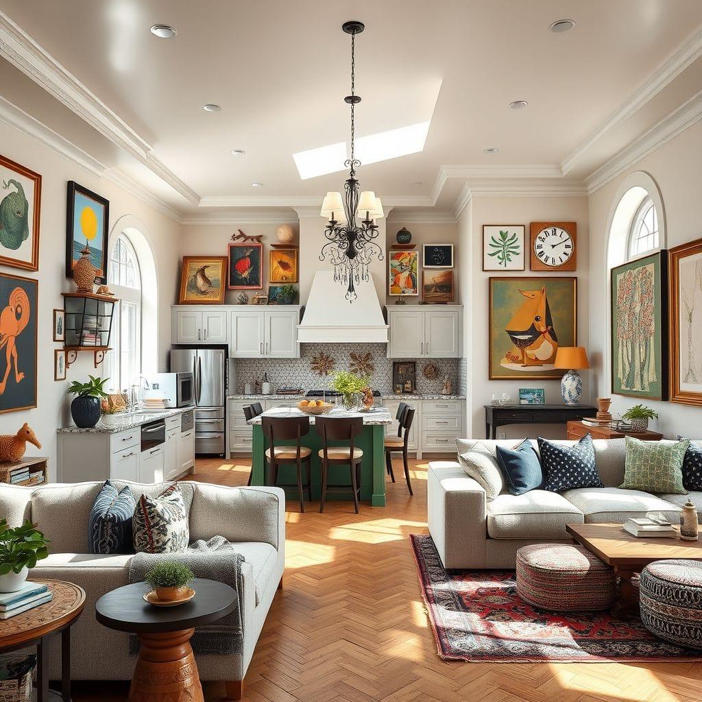 Maximalist Kitchen Living Combo design example 4